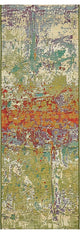 Unique Loom Multicolored Crumpled Outdoor 2'x6' Runner Rug