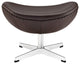 Modern Brown Glove Leather Ottoman