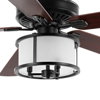 Safavieh Kristos 3Lt 52" Ceiling Fan, Black