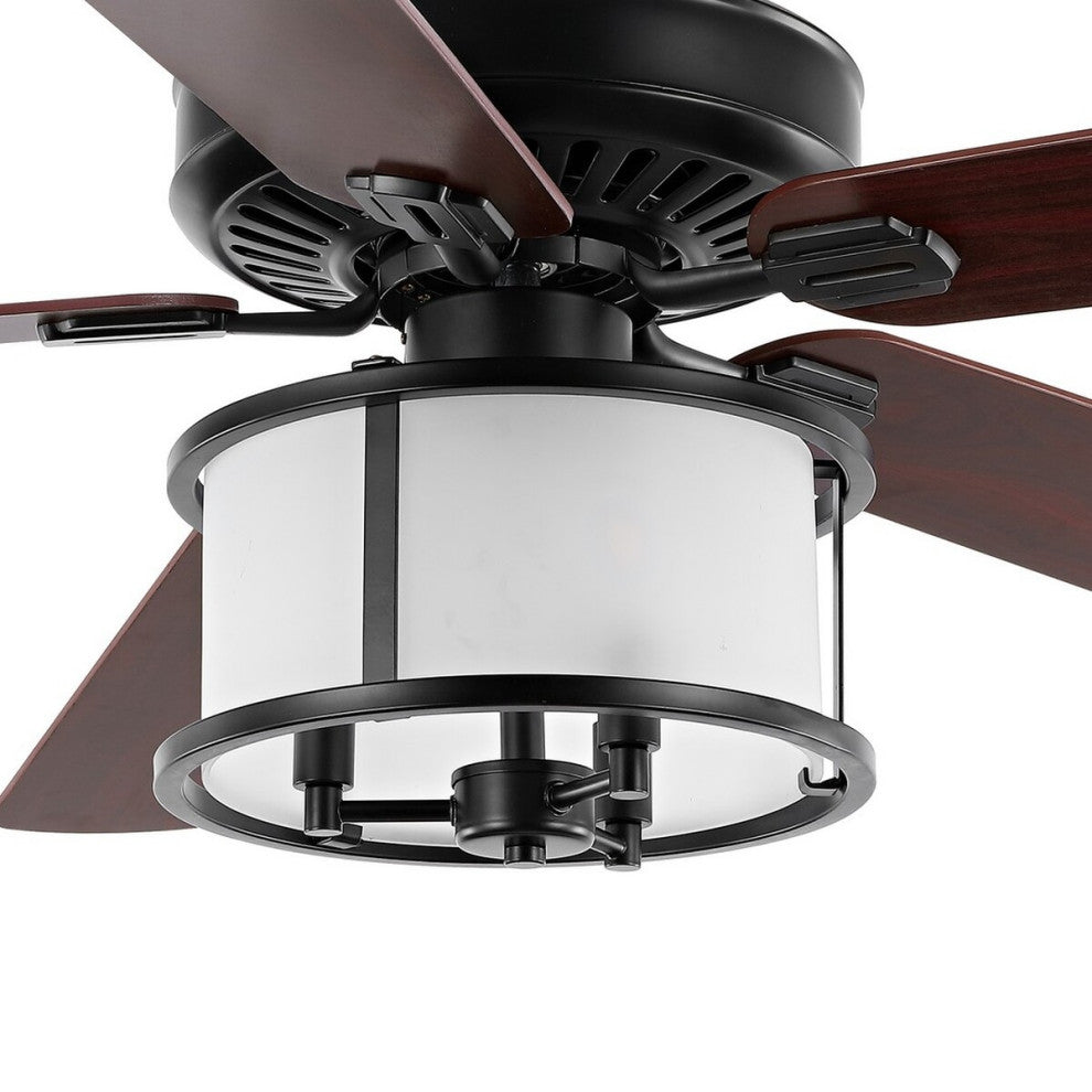 Safavieh Kristos 3Lt 52" Ceiling Fan, Black