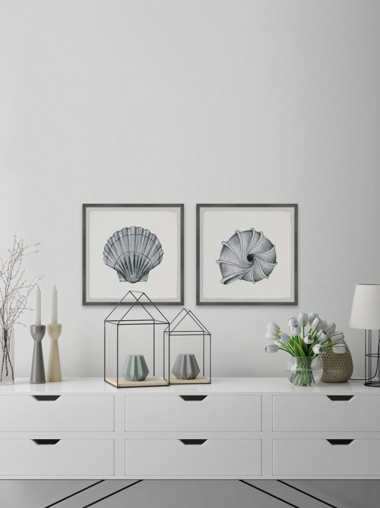 Metallic Shells Diptych, 64"x32"