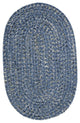 Colonial Mills West Bay WB51 Blue Tweed Kids/Teen Area Rug, Oval 2'x6'
