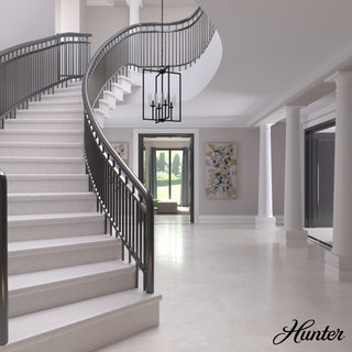 19" Kerrison Natural Iron, Clear Glass 4-Light Pendant