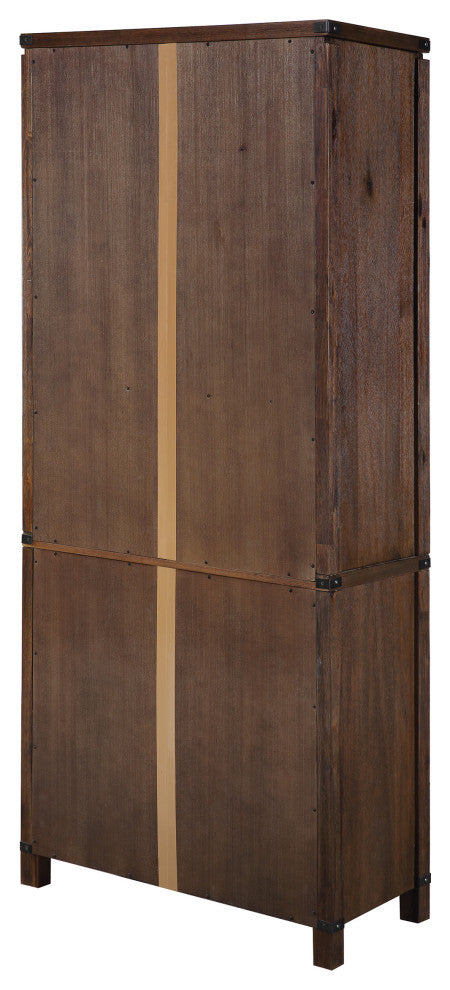 Baton Rouge 72" Bookcase, Brushed Walnut Finish