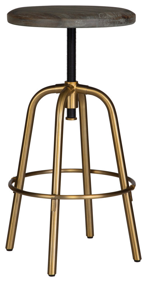 Uttermost Revolve Brass Counter Stool