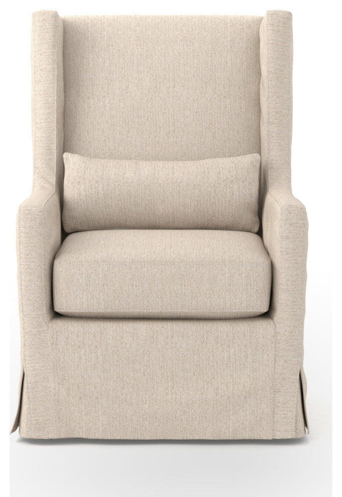 Swivel Wing Chair, Jette Linen