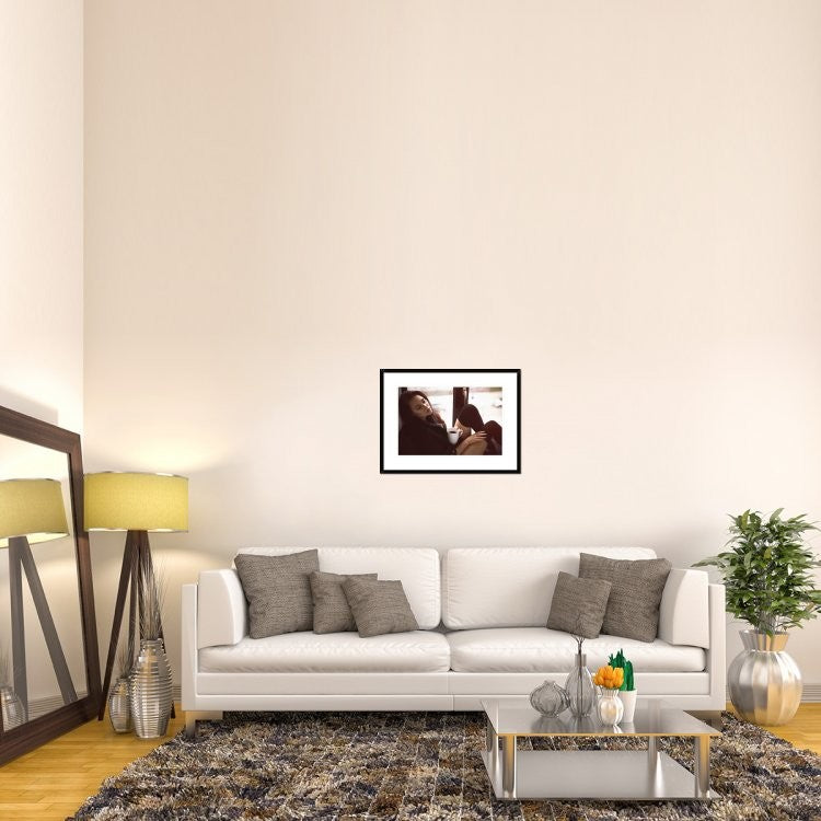 "Morning Coffee" Framed Digital Print by Rod Clemen, 30x22"