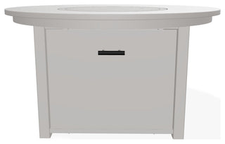 42" Marine Grade Fire Table with Propane Shelf, Warm Gray/Warm Gray