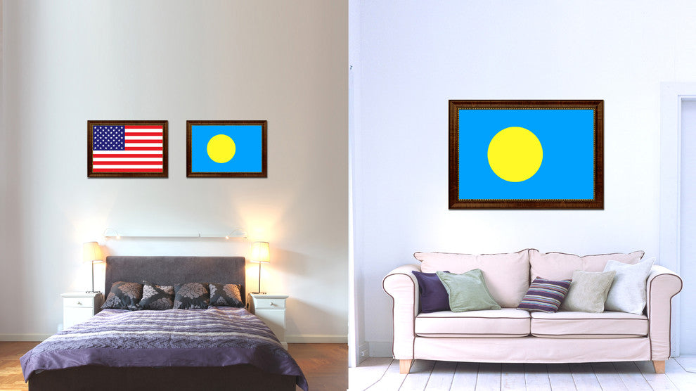 Palau Country Flag Canvas Print, 27"x39"