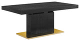 Vector Expandable Dining Table Black Gold -4660