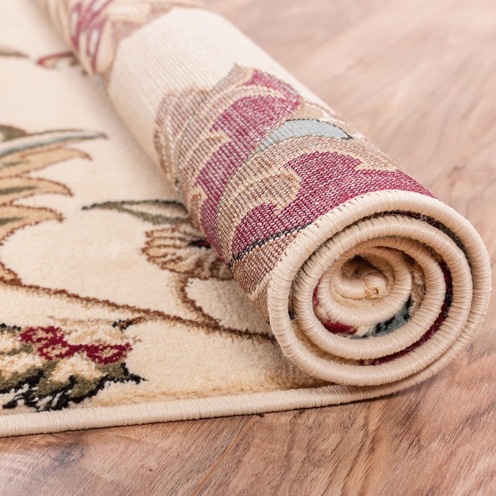 Well Woven Barclay Ashley Oriental Area Rug, Ivory, 7''10"x9''10"