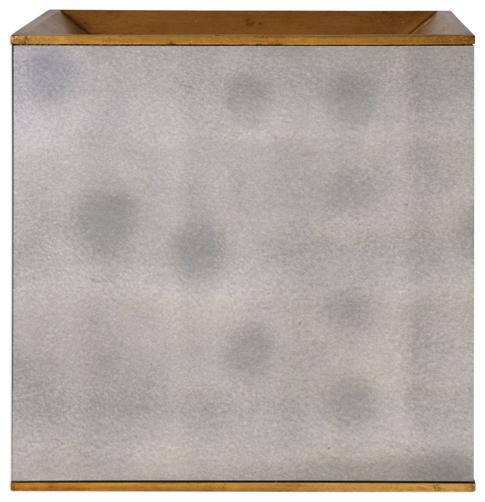 Uttermost Flair Gold Cube Table