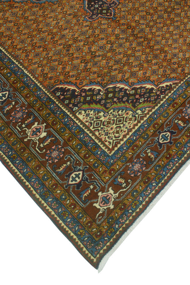 Fine Vintage Distressed Antinea Rust/Drk. Red Rug, 6'5 x 9'5