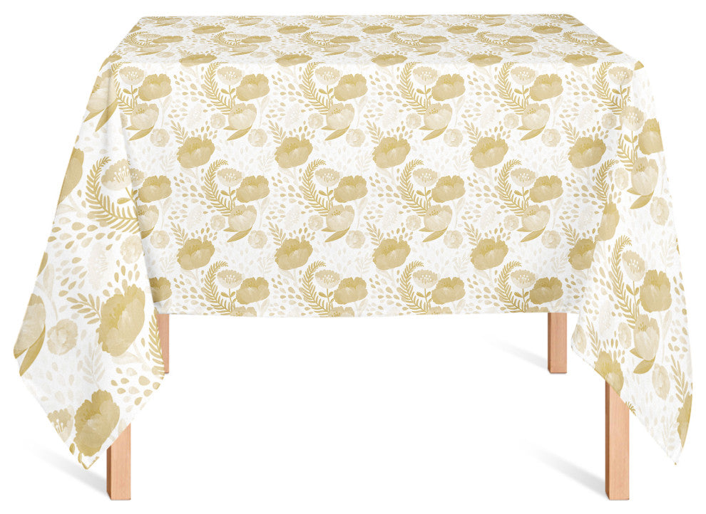 Simple Floral Yellow 2 58x58 Tablecloth