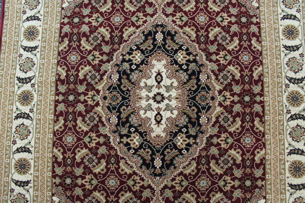 7'x10' Authentic Burgundy Traditional Modern Living Room Area Rug