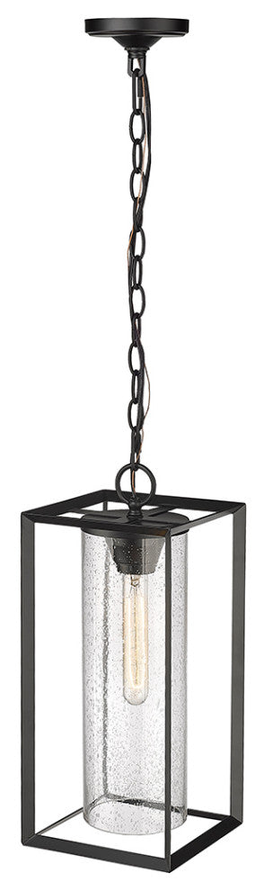 1 Light 7.5" Powder Coat Black Outdoor