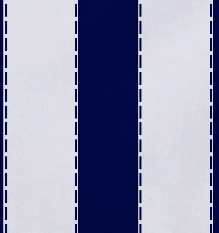 Stitch In Time Stripes Print Placement, Blue Suede, Set of 4