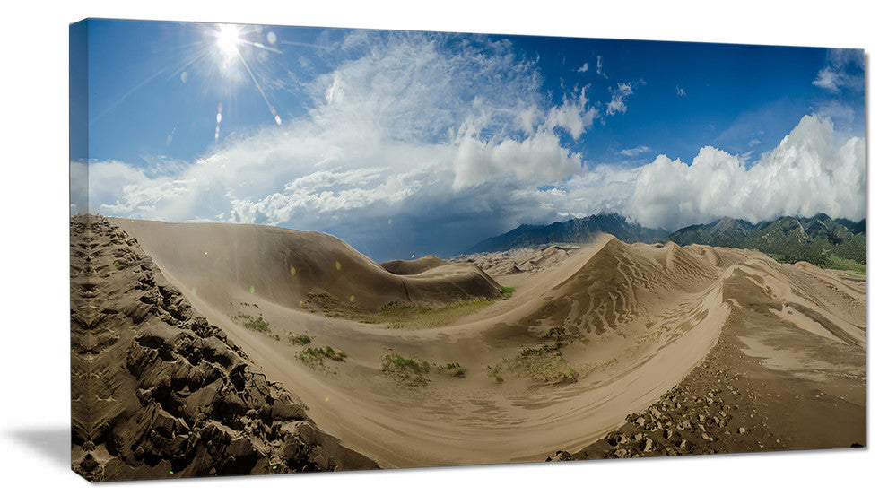 "Massive Sand Dunes Panorama" Landscape Print Wall Artwork, 40"x20"