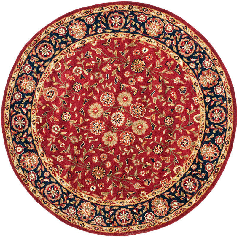 Safavieh Heritage Hg966A Red, Navy Area Rug, 7'6" X 9'6"