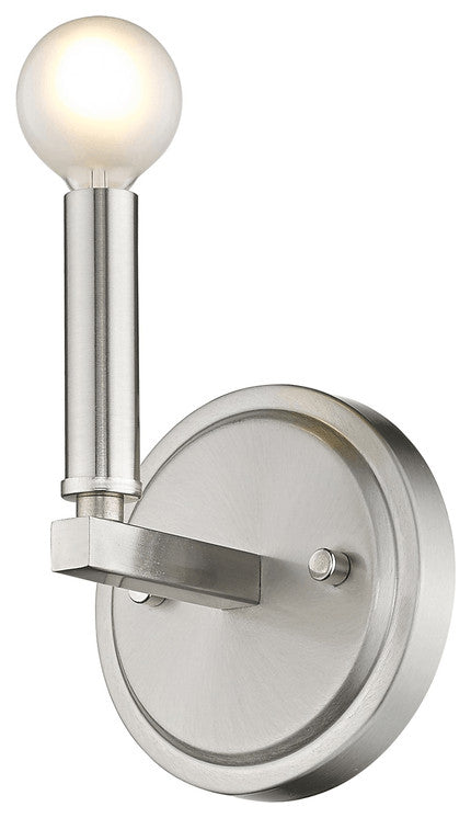 One Light Silver Wall Sconce