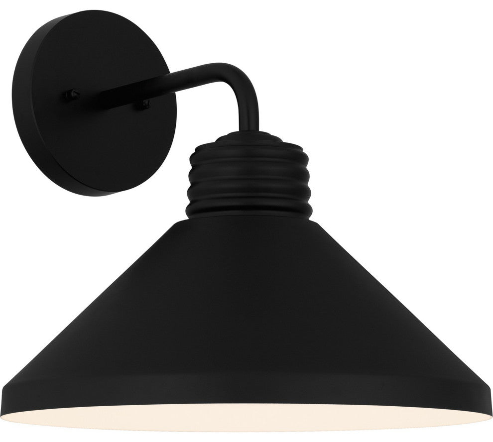 Quoizel REN8414MBK 1-Light Outdoor Wall Mount, Rencher