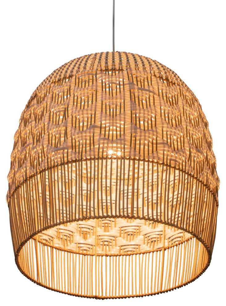 Wicker,  Polyrattan Tulip Chevron Pendant Lamp