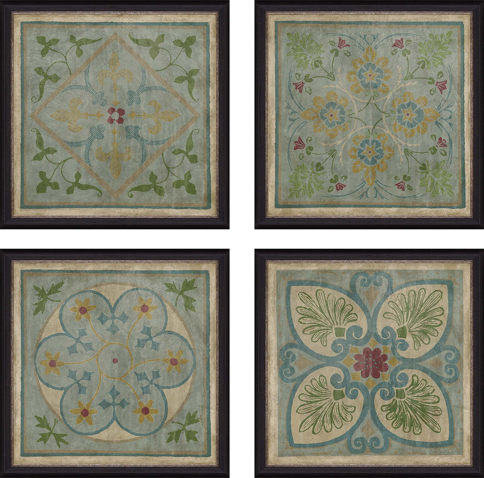 Verdigris Pattern Artwork 4-Piece Set