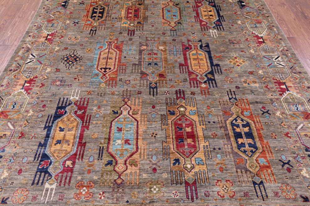 Handmade Tribal Fine Serapi Wool Rug 8' 0" X 10' 1" - Q12527