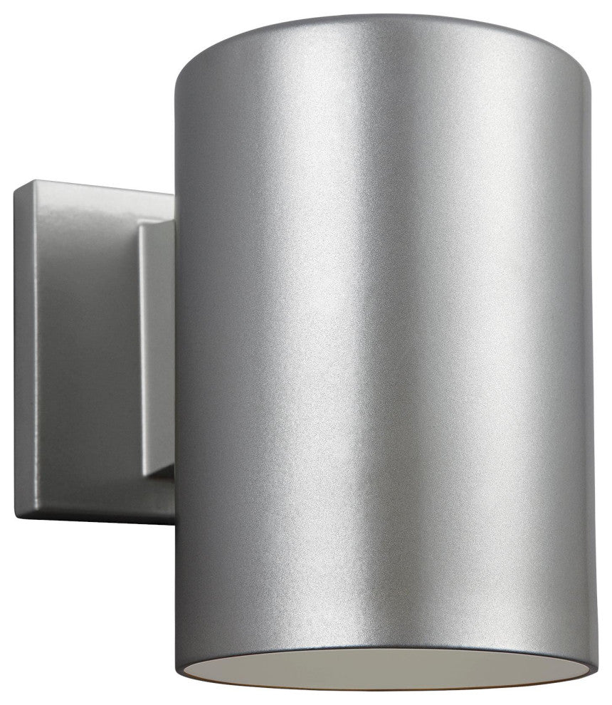 Small LED Wall Lantern, Painted Brushed Nickel