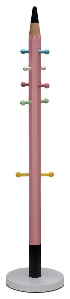 Kids Pencil Coat Rack, Pink
