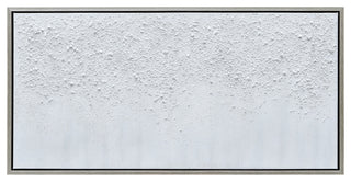White Snow B Textured Metallic Hand Painted Wall Art Framed Canvas