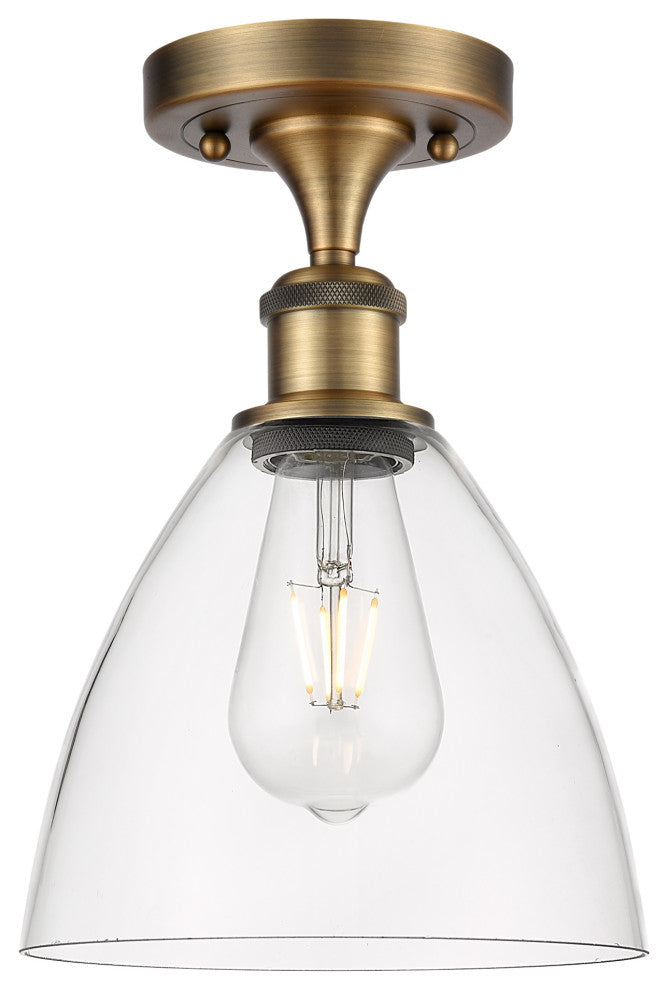 Innovations 516-1C-BB-GBD-752 1 Light Semi-Flush Mount, Brushed Brass