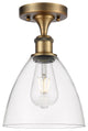 Innovations 516-1C-BB-GBD-752 1 Light Semi-Flush Mount, Brushed Brass