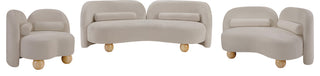 Daphne Upholstered Chair/Loveseat/Sofa, Beige, Chenille Fabric, Loveseat