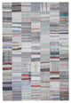 Rug N Carpet - Handmade Oriental 6' 7'' x 9' 9'' Unique Patchwork Kilim Rug