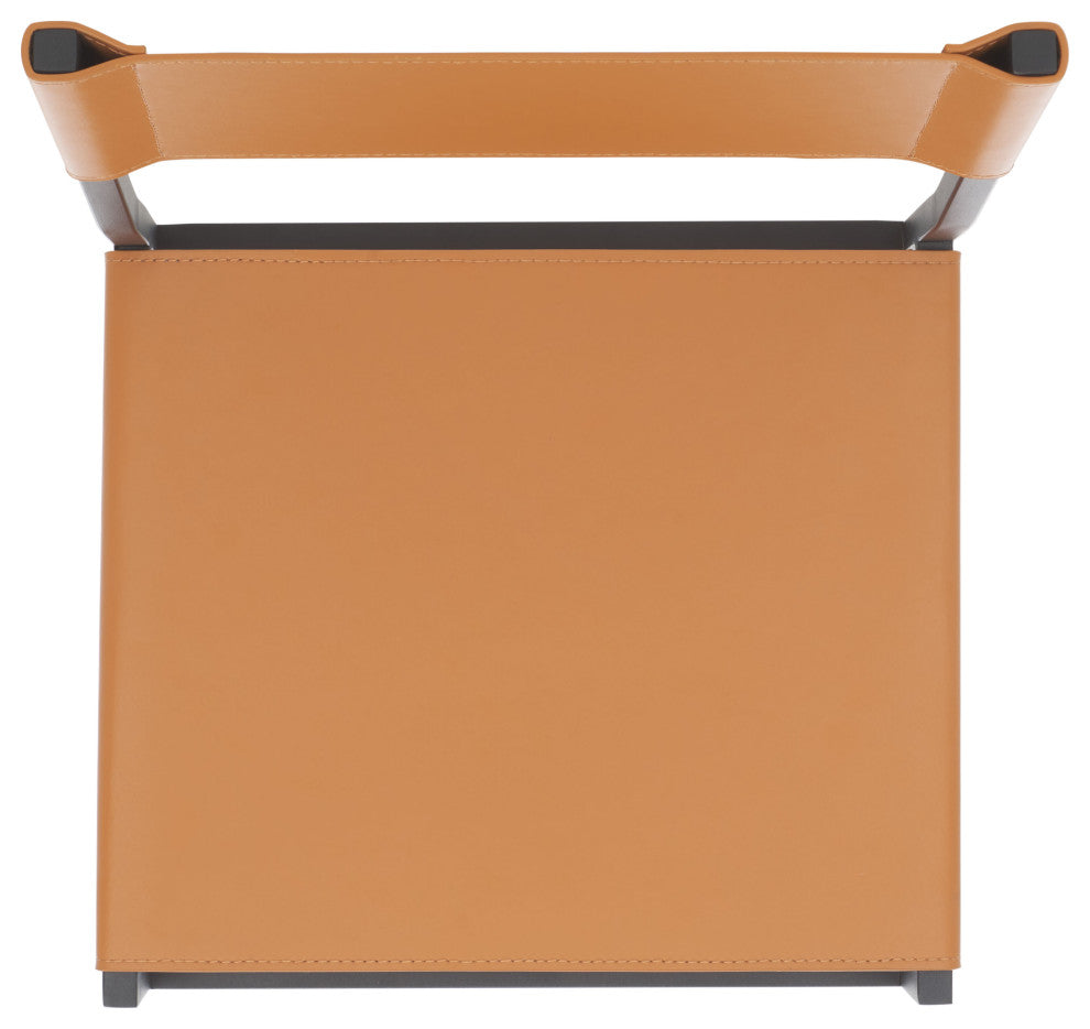 Safavieh Layne Barstool, Cognac/Black, Cognac/Black