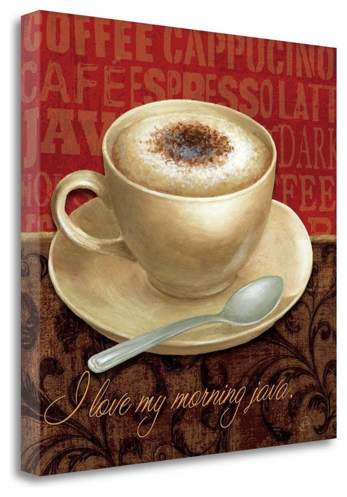 "Coffee Talk I" By Daphne Brissonnet, Giclee Print on Gallery Wrap Canvas