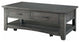 Benzara BM178138 Wooden Coffee Table With 2 Spacious Drawers, Gray