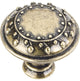 Jeffrey Alexander 1095AEM Venezia Cabinet Knob, Distressed Antique Brass