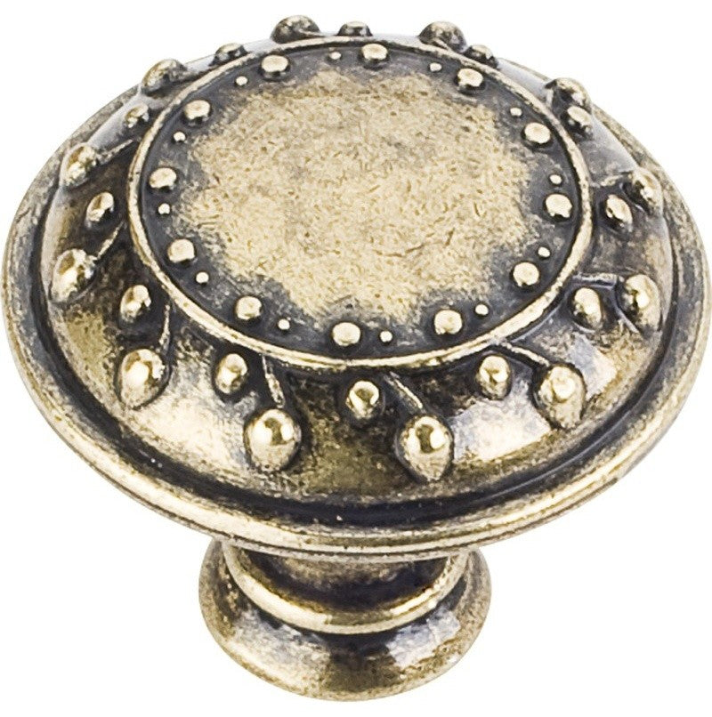 Jeffrey Alexander 1095AEM Venezia Cabinet Knob, Distressed Antique Brass