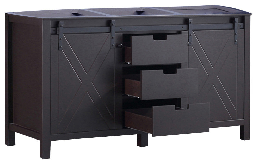 Marsyas 60" Brown Bathroom Bath Storage Vanity Cabinet Only