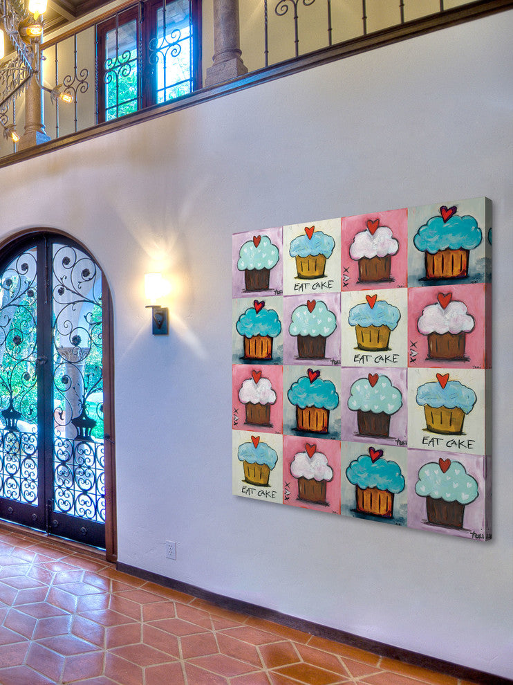 "Cupcake Collage" Painting Print on Canvas by Tori Campisi