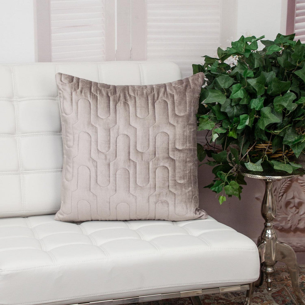 Parkland Collection Basil Taupe Throw Pillow
