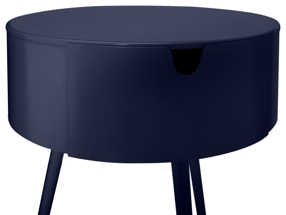 Bali Metal Side Table/Nightstand, Navy