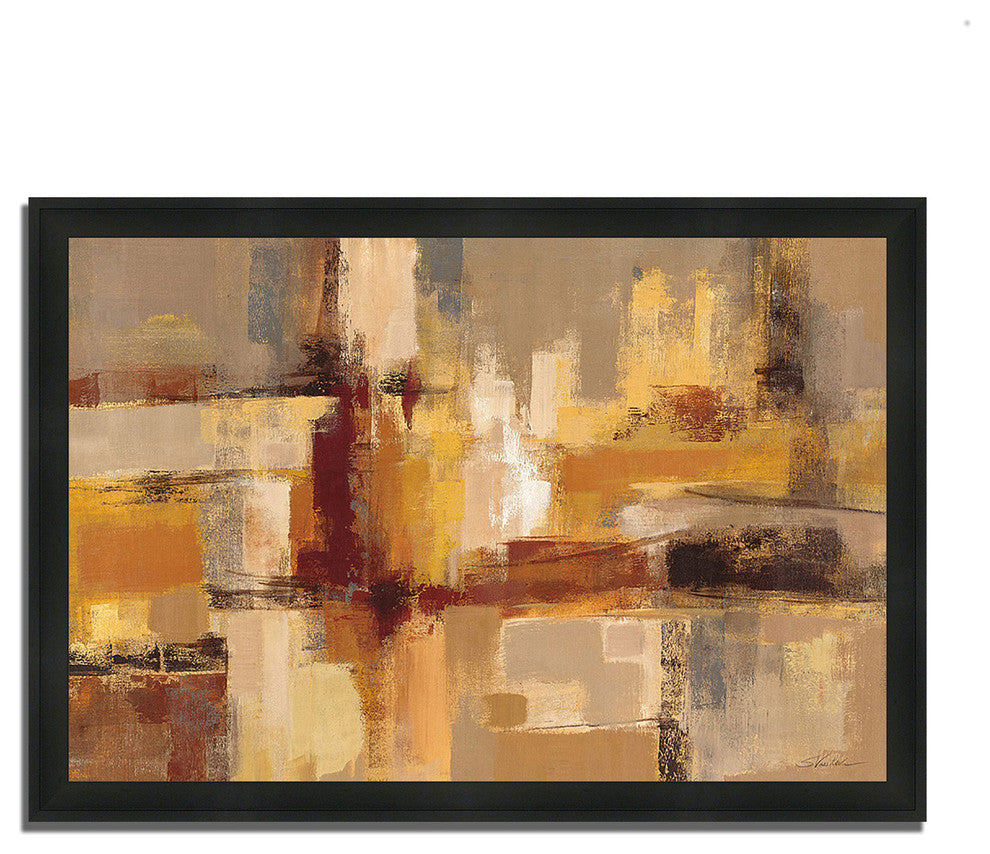"Sandcastles" By Silvia Vassileva, Framed Painting Print, Ready To Hang