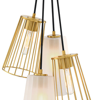 Designers Fountain D328M-4CH Liana 4 Light 15"W Chandelier - Brushed Gold