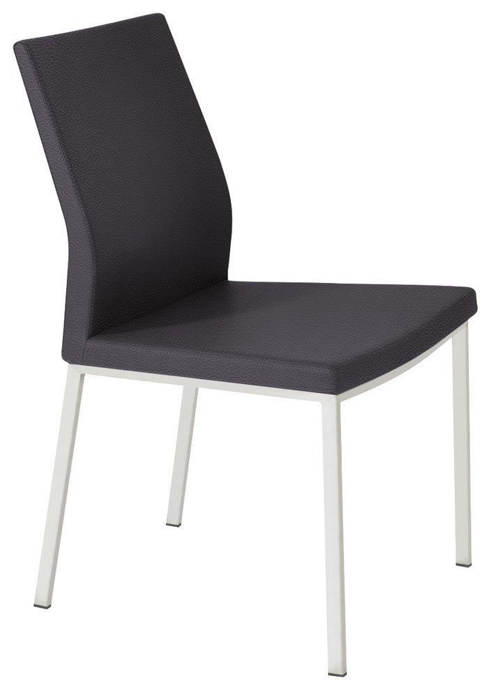 Pasha Chrome High Back Chair, Chrome Base, Gray Ppm