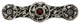 Jeweled Lily Pull Antique Brass, Blue Sodalite Natural Stone, Brite Nickel, Red