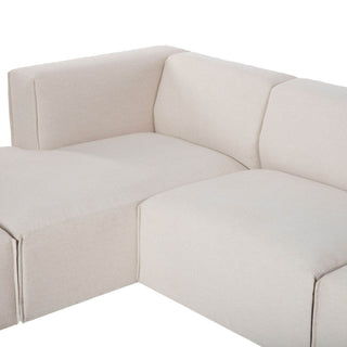 Premium Modular Upholstered Sectional, Beige, Left Arm Facing
