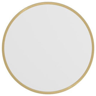 Julianne Round Metal Framed Wall Mirror, Gold, 20"